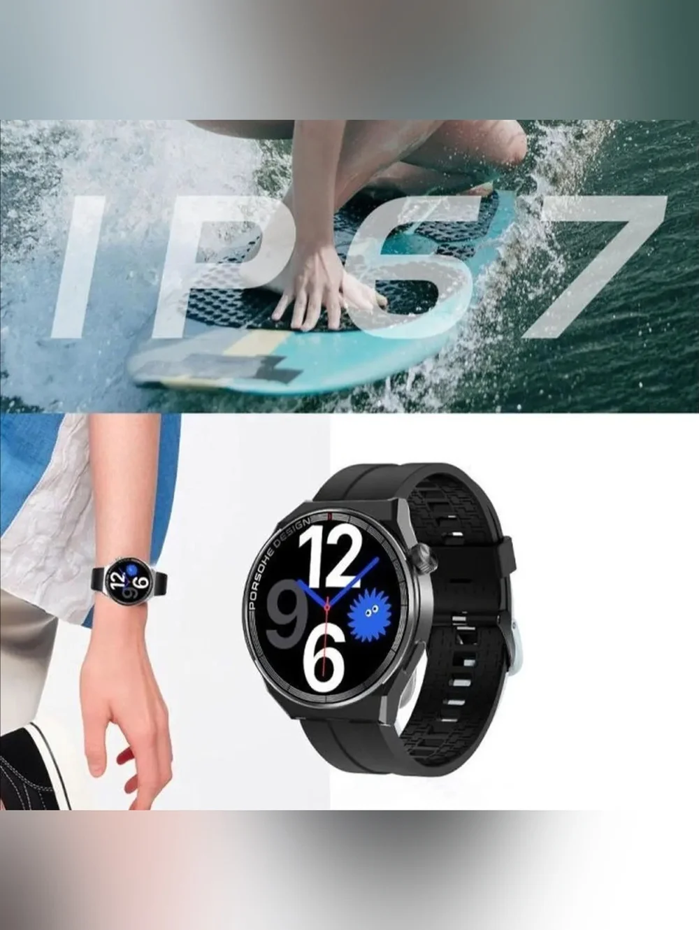 ST5 MAX 1.45 Inch Smart Fitness Waterproof Sports Watch Heart Tracker